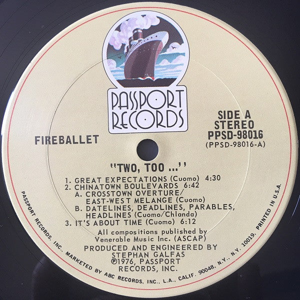 Fireballet : Two, Too... (LP, Album)