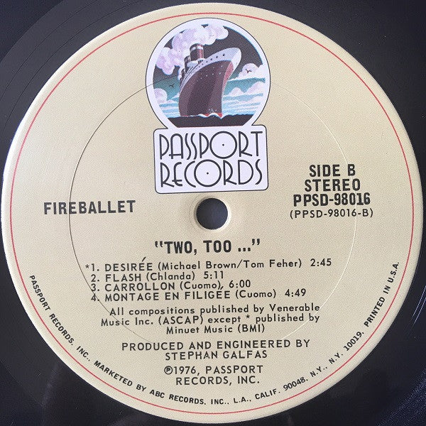 Fireballet : Two, Too... (LP, Album)