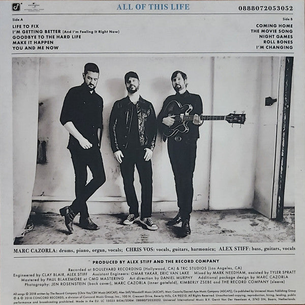 The Record Company : All Of This Life (LP, Album, Gat)
