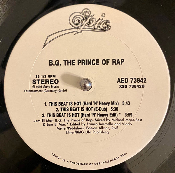 B.G. The Prince Of Rap : This Beat Is Hot (12", Promo)