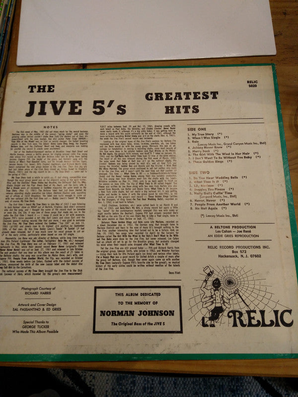 The Jive Five : Featuring Their Greatest Hits (LP, Comp)