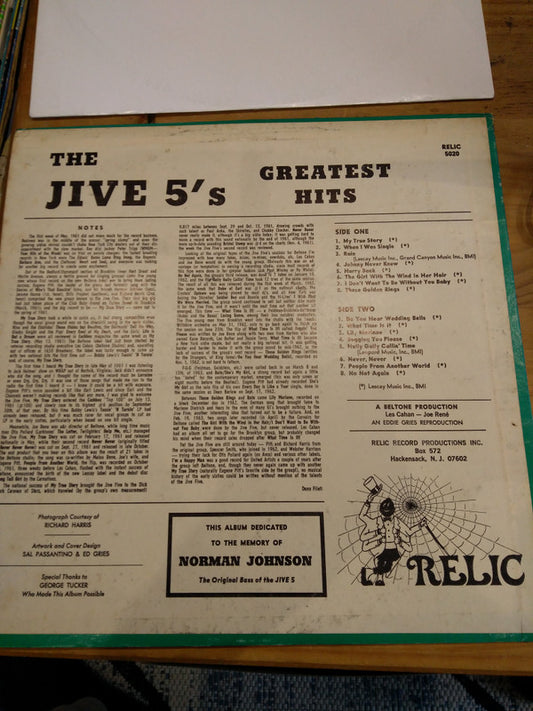 The Jive Five : Featuring Their Greatest Hits (LP, Comp)