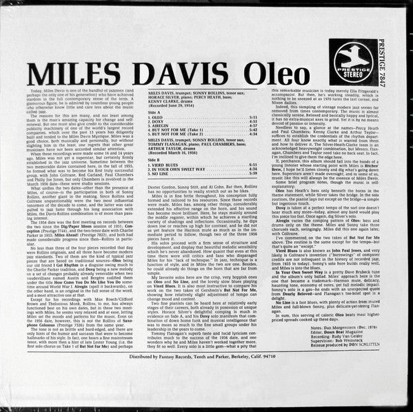 Miles Davis : Oleo (LP, Comp, RM, Cen)
