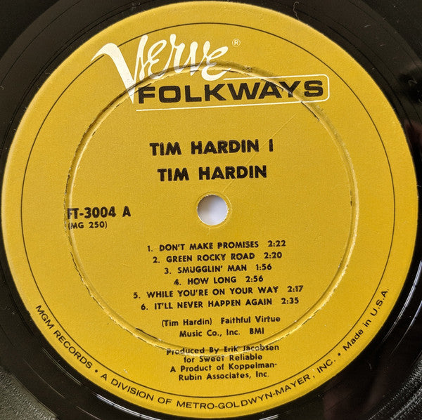 Tim Hardin : Tim Hardin 1 (LP, Album, Mono)