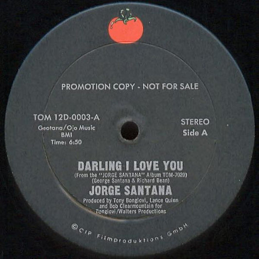 Jorge Santana : Darling I Love You / Sandy (12", Promo)