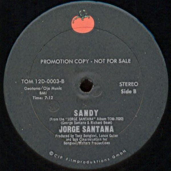 Jorge Santana : Darling I Love You / Sandy (12", Promo)