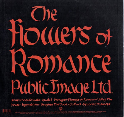 Public Image Limited : The Flowers Of Romance (LP, Album, Los)
