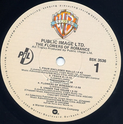 Public Image Limited : The Flowers Of Romance (LP, Album, Los)