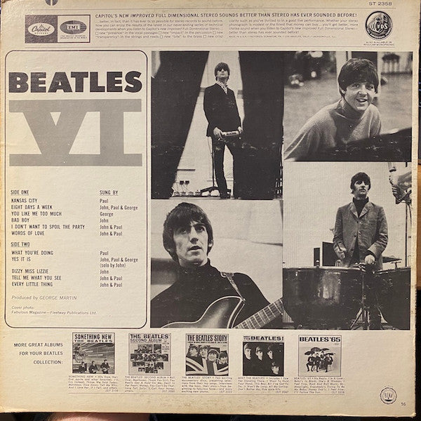 The Beatles : Beatles VI (LP, Album, RE, Jac)