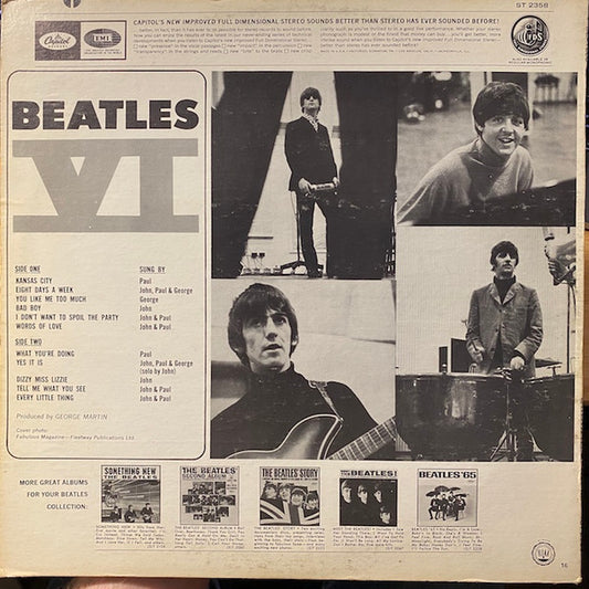 The Beatles : Beatles VI (LP, Album, RE, Jac)