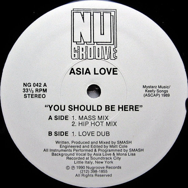 Asia Love : You Should Be Here (12")