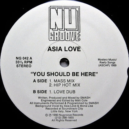 Asia Love : You Should Be Here (12")