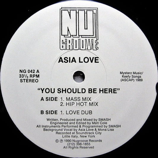 Asia Love : You Should Be Here (12")