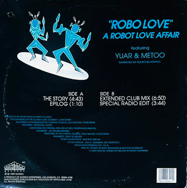 Yuarr & Metoo : Robo Love (12", Promo)