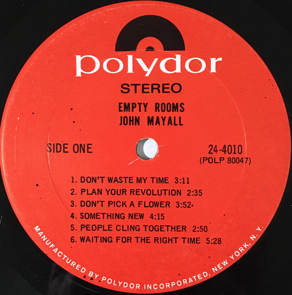 John Mayall : Empty Rooms (LP, Album, Ter)