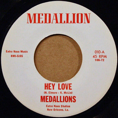 The Medallions (10) : Hey Love (7")