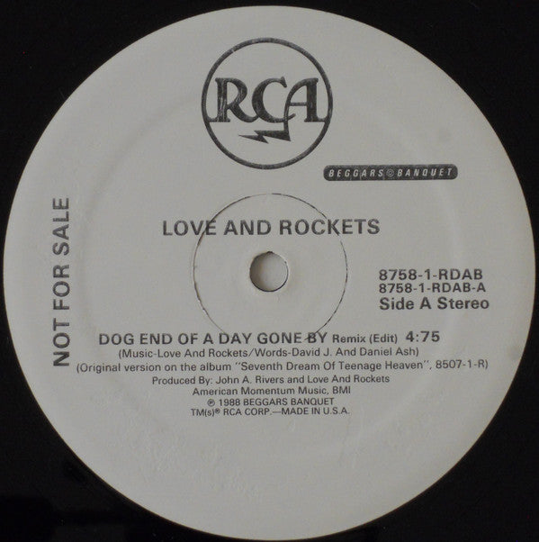 Love And Rockets : Dog-End Of A Day Gone By (12", Promo)