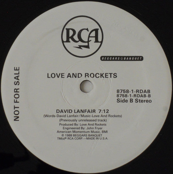 Love And Rockets : Dog-End Of A Day Gone By (12", Promo)