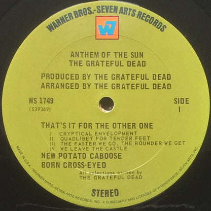 The Grateful Dead : Anthem Of The Sun (LP, Album, Ter)