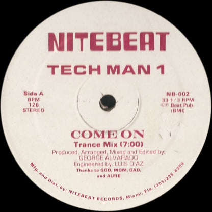 Tech Man 1 : Come On (12")