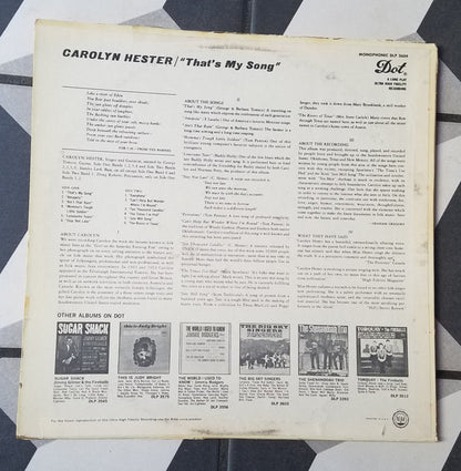 Carolyn Hester : That's My Song (LP, Mono)