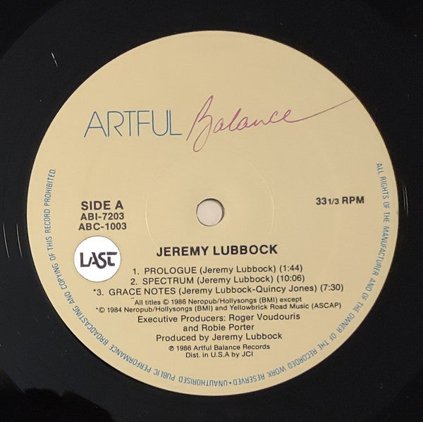 Jeremy Lubbock : Spectrum: Keyboards Strings Synthesizers (LP)
