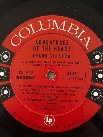 Frank Sinatra : Adventures Of The Heart (LP, Comp, Mono)