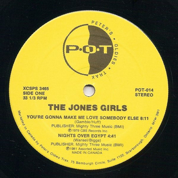 The Jones Girls /  Jean Carn : You're Gonna Make Me Love Somebody Else / Nights Over Egypt / Was That All It Was  (12")