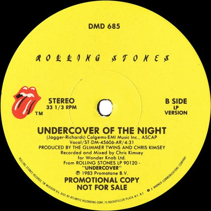 The Rolling Stones : Undercover Of The Night (12", Promo)