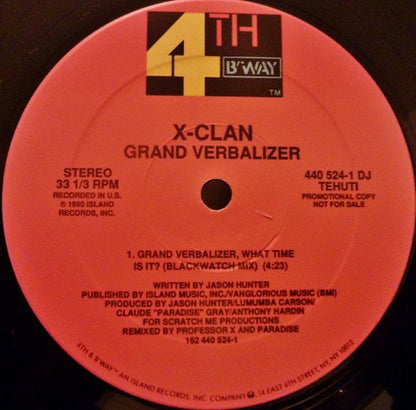 X-Clan : Grand Verbalizer (12", Promo)