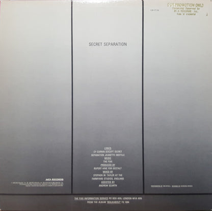 The Fixx : Secret Separation (12", Promo)