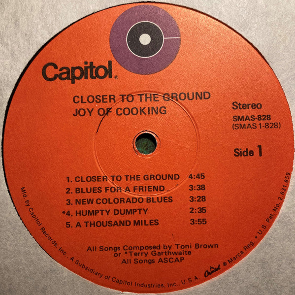 Joy Of Cooking : Closer To The Ground (LP, Album, Gat)