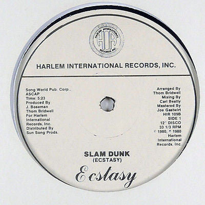 Ecstasy (5) : Slam Dunk (12", Promo)