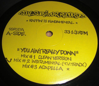Rappin' Is Fundamental : You Ain't Really Down / Helluva Guy (12")