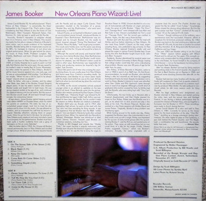 James Booker : New Orleans Piano Wizard: Live! (LP, Album, RE)