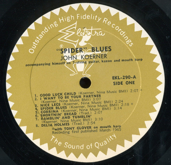 John Koerner : Spider Blues (LP, Mono)