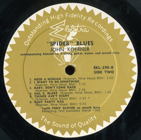 John Koerner : Spider Blues (LP, Mono)