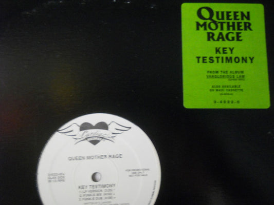 Queen Mother Rage : Key Testimony (12", Promo)