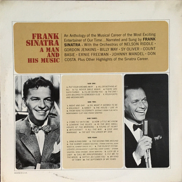 Frank Sinatra : A Man And His Music (2xLP, Album, Comp, RE, Gat)