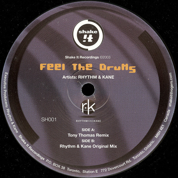Rhythm & Kane : Feel The Drums (12")