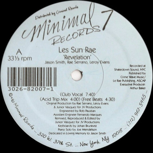 Les Sun Rae : Revelation (12")
