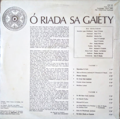 Seán Ó Riada Le Seán Ó Sé Agus Ceoltóirí Chualann : Ó Riada Sa Gaiety (LP)