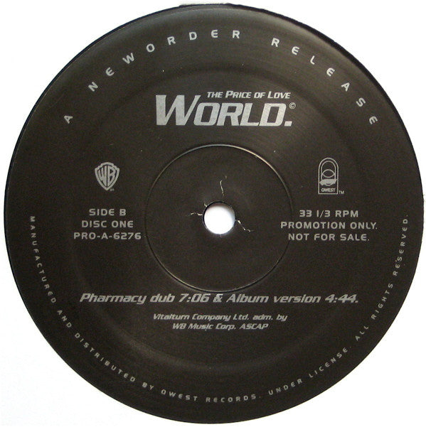 New Order : World (The Price Of Love) (2x12", Promo)