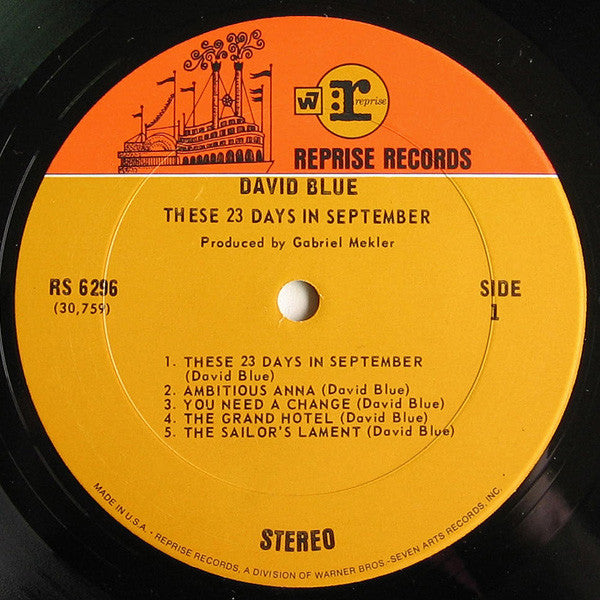 David Blue : These 23 Days In September (LP, Album)