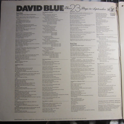 David Blue : These 23 Days In September (LP, Album)