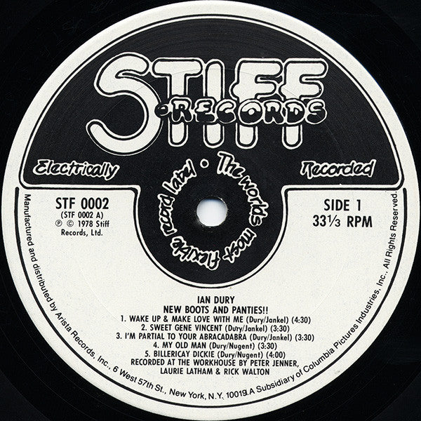 Ian Dury : New Boots And Panties!! (LP, Album, 11 )