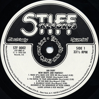 Ian Dury : New Boots And Panties!! (LP, Album, 11 )