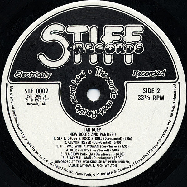 Ian Dury : New Boots And Panties!! (LP, Album, 11 )