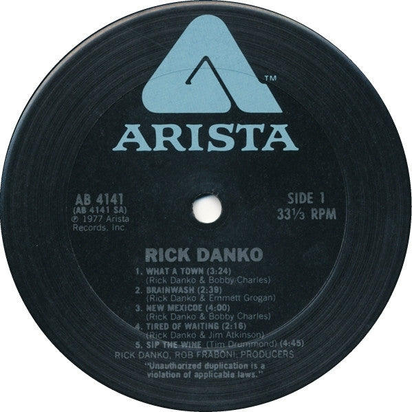 Rick Danko : Rick Danko (LP, Album)