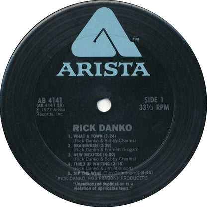 Rick Danko : Rick Danko (LP, Album)